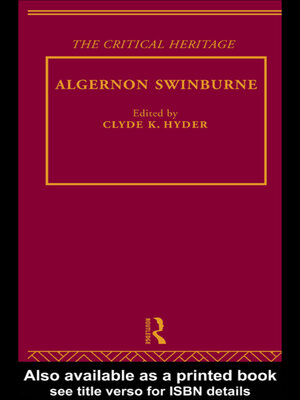 cover image of Algernon Swinburne